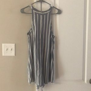 Pinstripe romper grey/ white